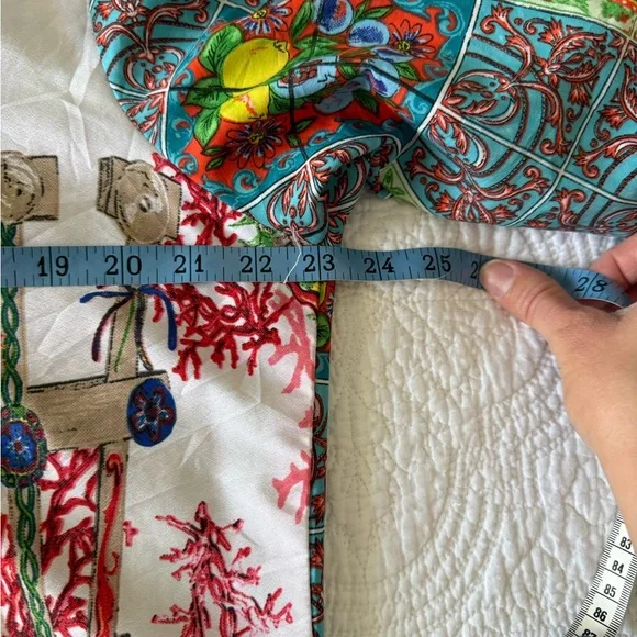 Colorful Women's Italian Antica Sartoria Art To Wear Blouse - Picture 12 of 13